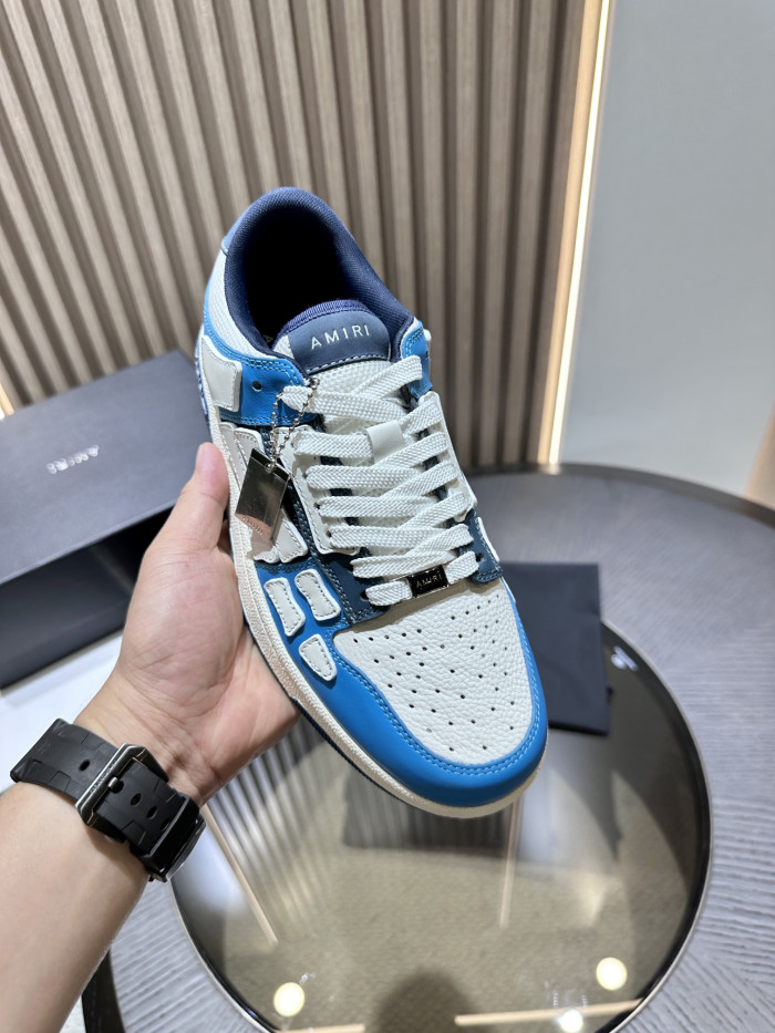 amiri skeleton low-skel top sneakers blue white