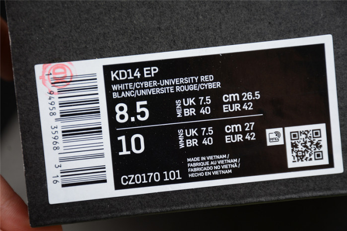 nike kd 14 white lime green - cz0170-101