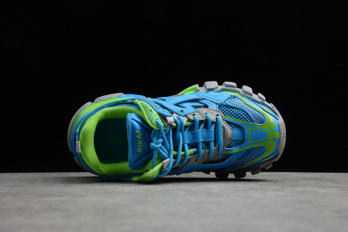 bl track trainers sneaker blue green 11614