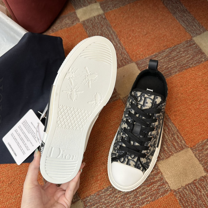 Dior B23 Low Top Canvas Oblique Black D05