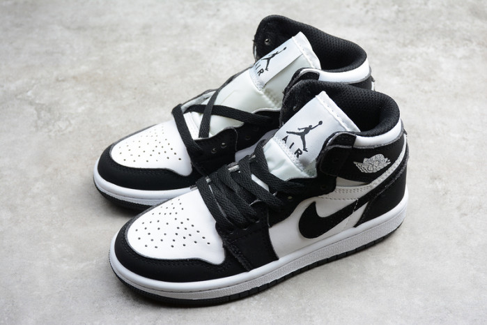 air jordan 1 kids mid white black teal tint bq6931-103