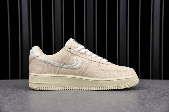 stussy nike air force 1 low “fossil stone” cz9084-200