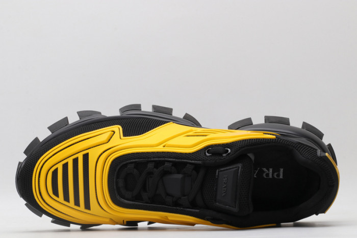 PRAD BLACK YELLOW SNEAKERS