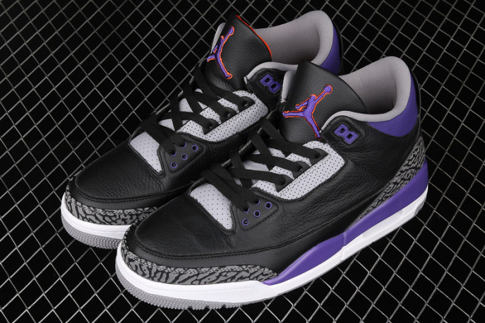 jordan 3 retro black court purple - ct8532-050