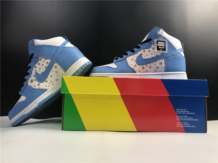 nike dunk high pro sb blue stars 307385-141