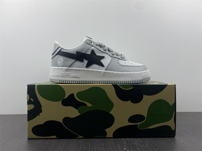 a bathing ape bape sta low grey black 1h70191002