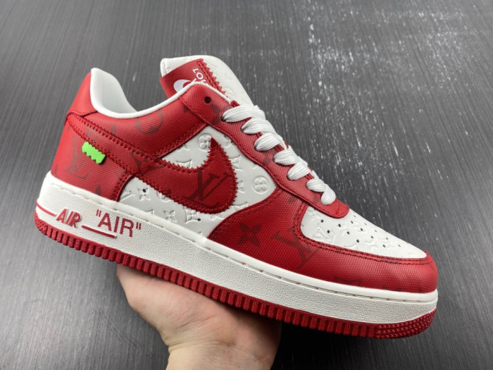 l**isV*t*n x nike air force lv white red