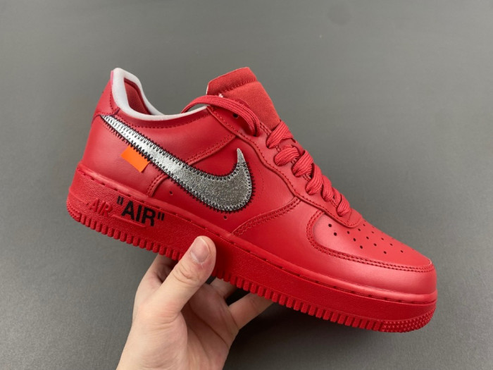 off white x nike air force 1 red ao4297-60