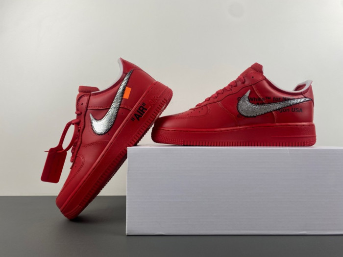 off white x nike air force 1 red ao4297-60