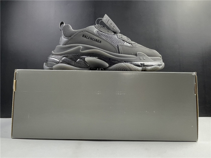 bl triple s trainers sneakers grey black 041505