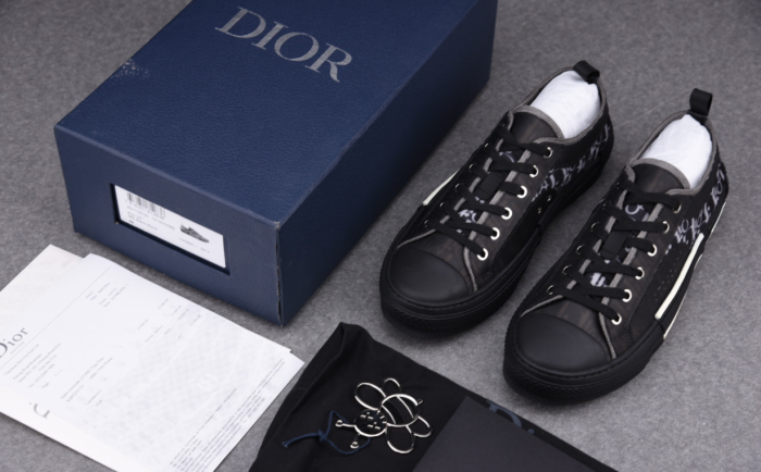 D*or b23 low top canvas oblique black 3sh118yuo