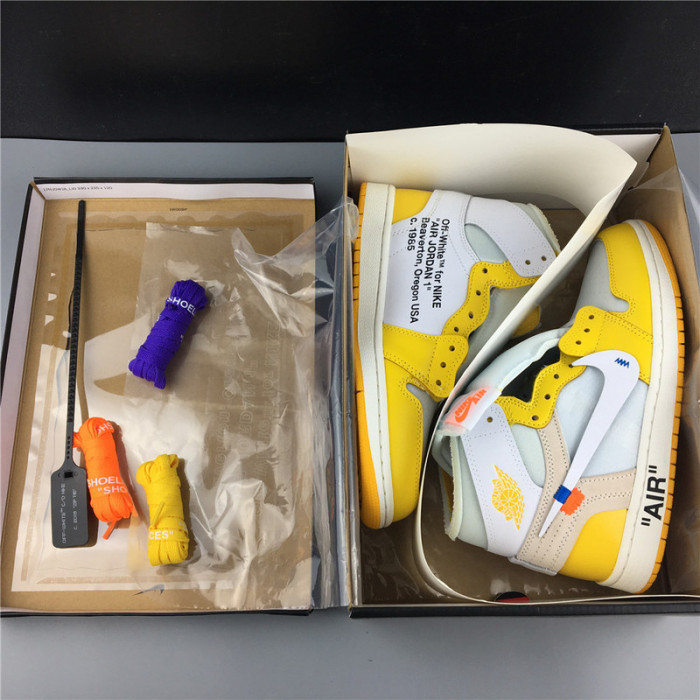 off-white air jordan 1 retro canary yellow aq0818-149