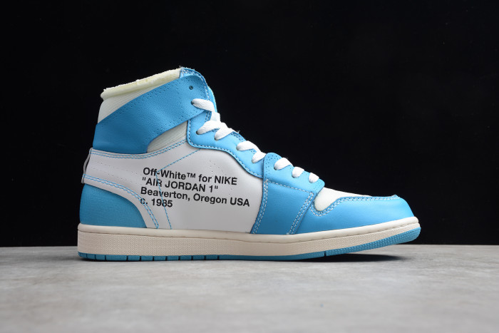 off-white air jordan 1 powder blue unc - aq0818-148
