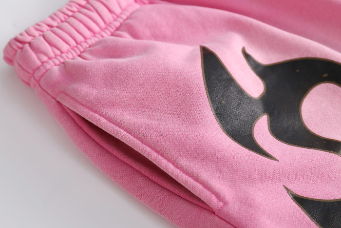 Hellstar Flame Shorts Pink