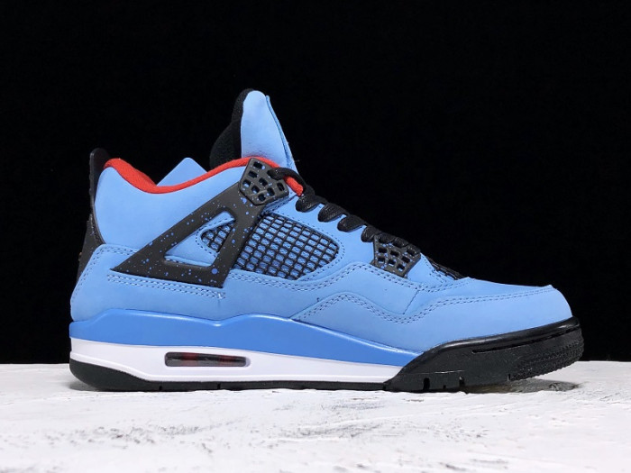 travis scott x air jordan 4 “houston oilers” university blue 308497-406