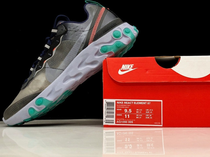 nike react element 87 black neptune green aq1090-005