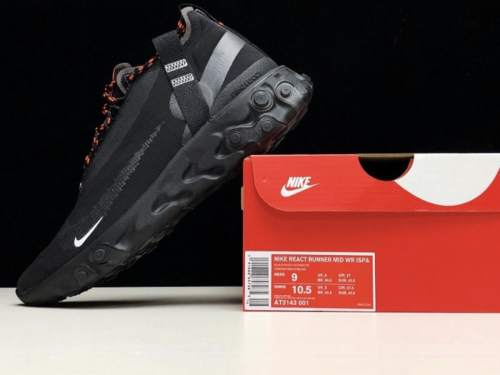 nike react runner mid wr ispa black at3143-001