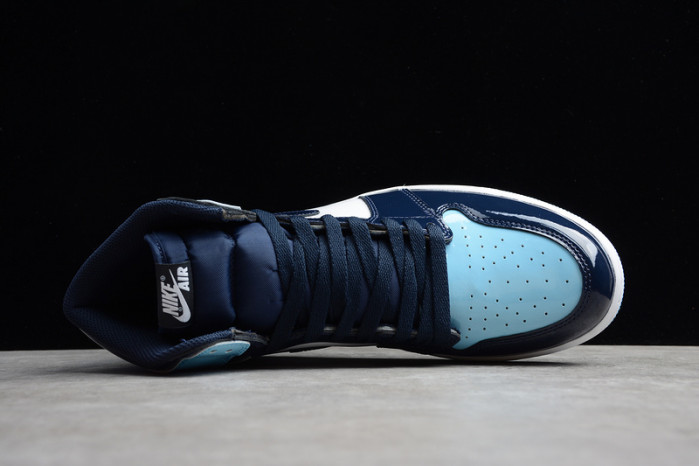 air jordan 1 unc blue chill patent leather cd0461-401
