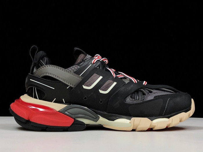 bl tess s. gomma trek low sneakers black red h903p035