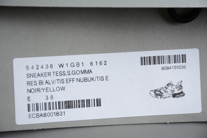 bl tess s. gomma trek low sneakers black yellow h903p039