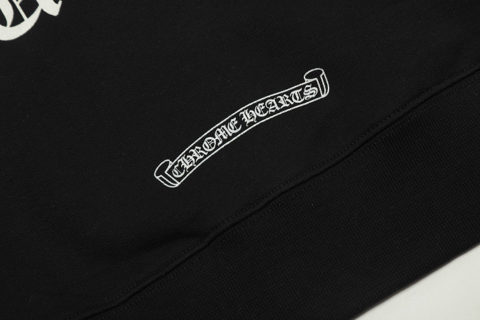 Ch*0me He**ts horseshoe floral zip up hoodie ke815