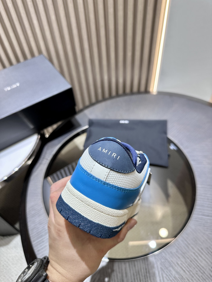 amiri skeleton low-skel top sneakers blue white