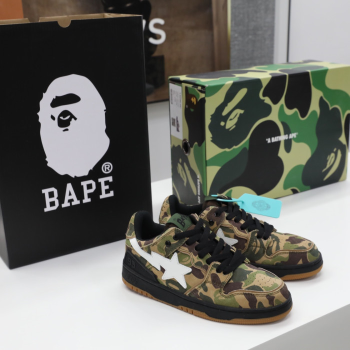 a bathing ape bape sk8 sta abc camo green ba11025