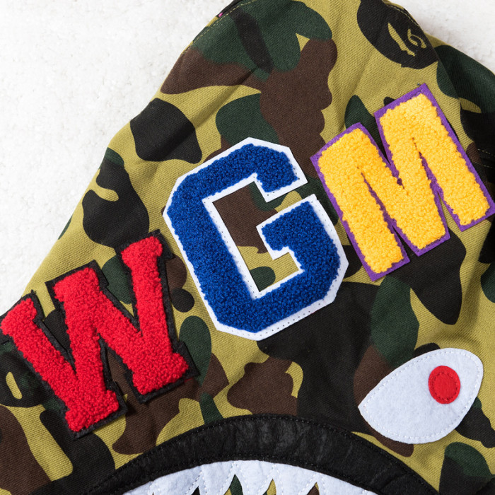 bp153 bape camouflage shark hoodies multi colors ep201