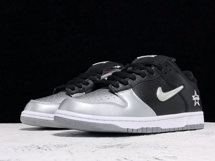 nike sb dunk low jewel swoosh silver - ck3480-001