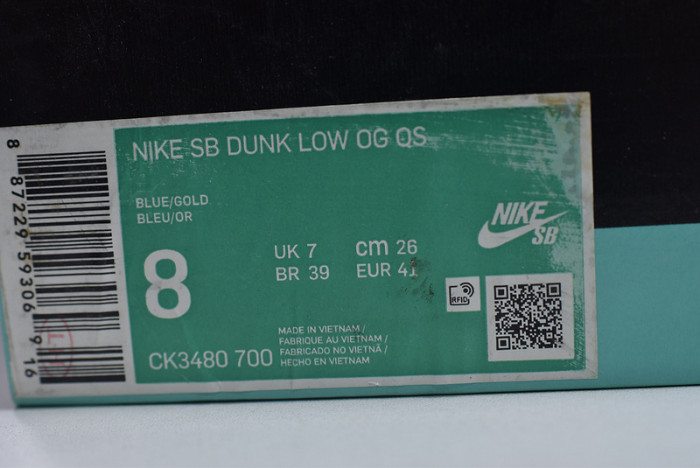 nike sb dunk low jewel swoosh gold - ck3480-700