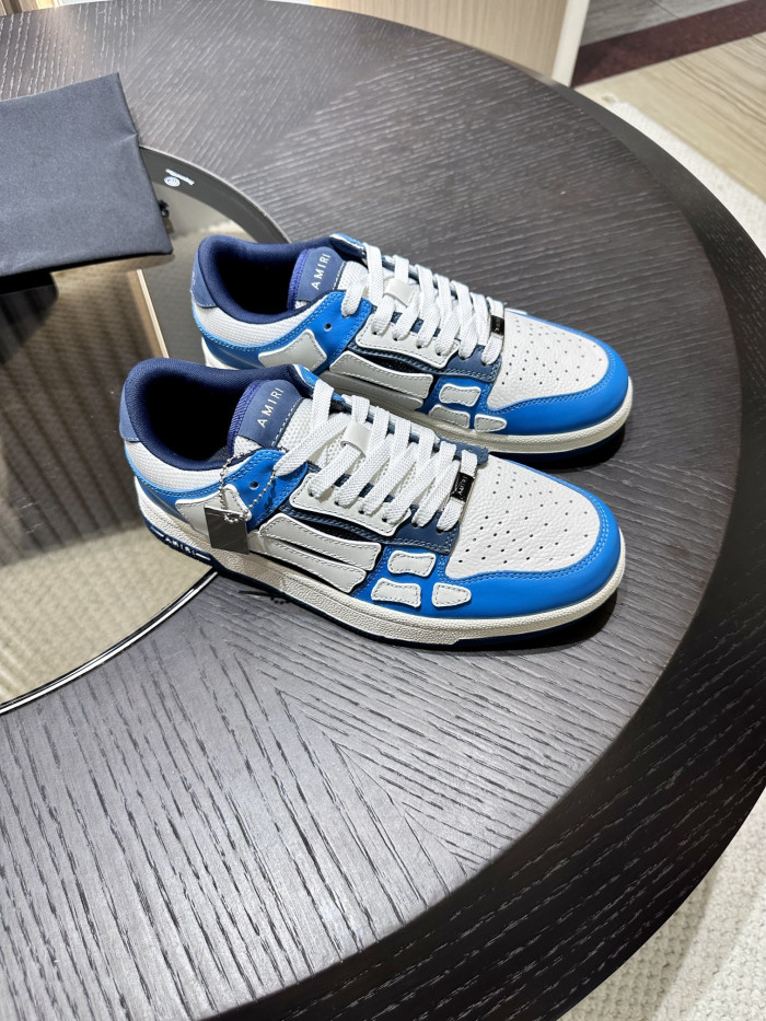 amiri skeleton low-skel top sneakers blue white
