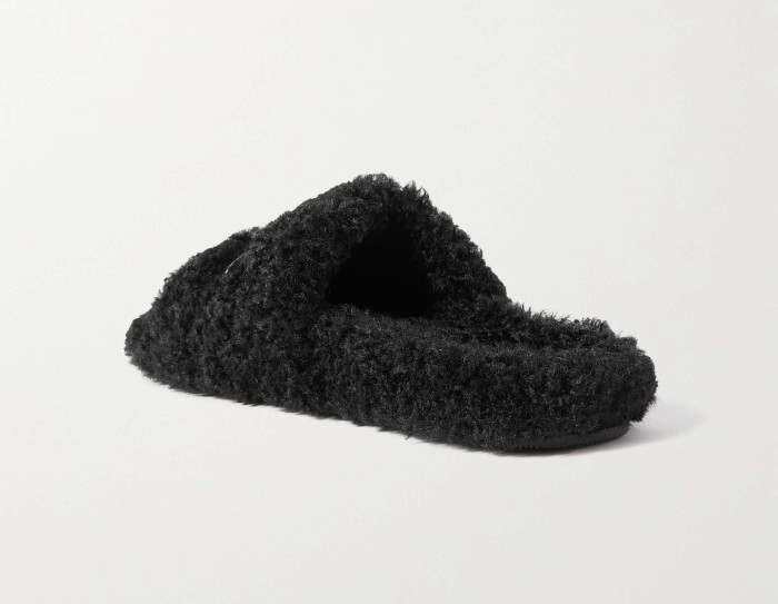 Balenciaga Faux Fur Logo Slides 20241011