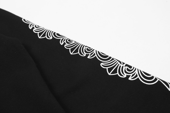 Ch*0me He**ts horseshoe floral zip up hoodie ke815