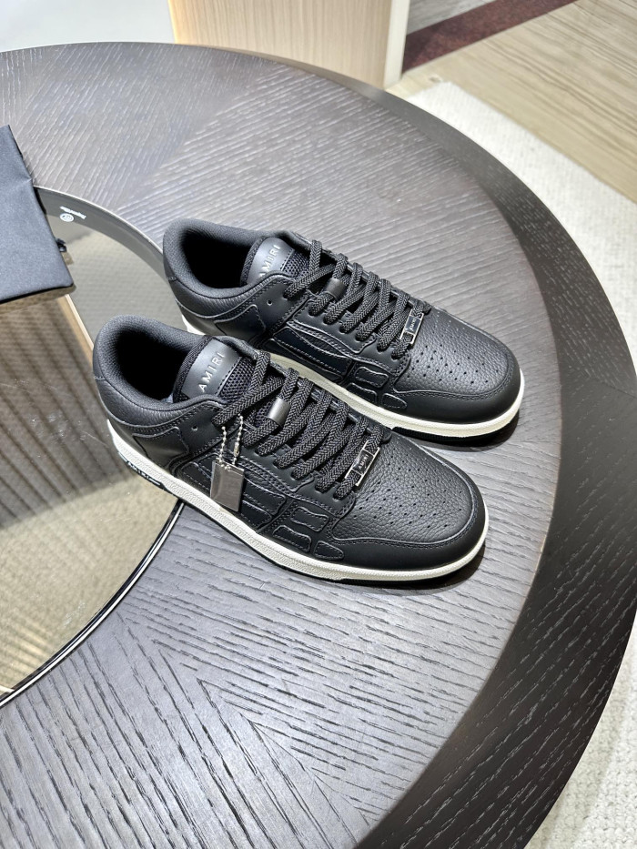 amiri skeleton low-skel top sneakers black amfosr1023