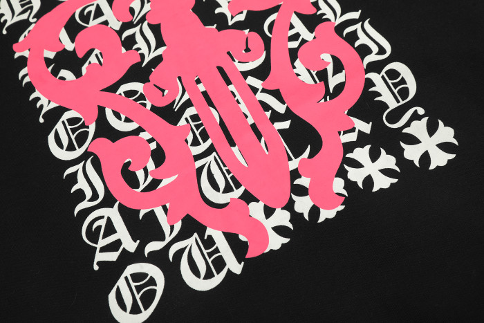 Ch*0me He**ts horseshoe floral zip up hoodie ke815