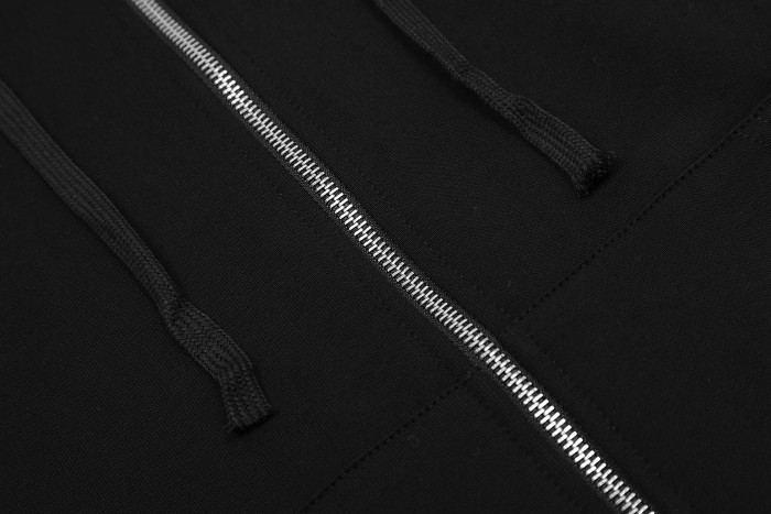 Ch*0me He**ts horseshoe floral zip up hoodie ke821